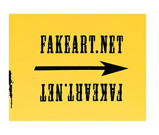 假艺术网标志 Fakeartnet Sign (2016)，大卫·迈克尔·欣尼布施