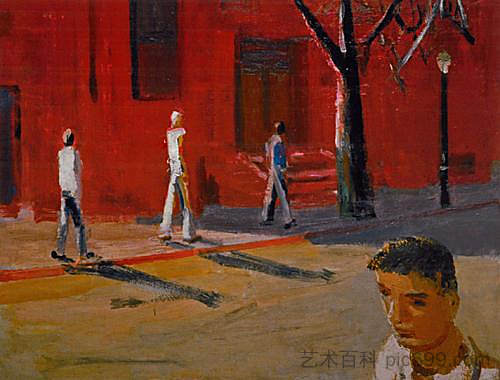 波士顿街景 Boston Street Scene (1954)，大卫·帕克