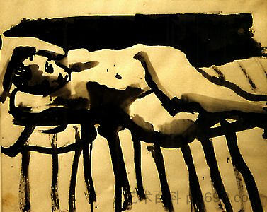 斜倚的裸体 Reclining Nude (1960)，大卫·帕克