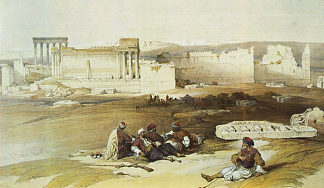 巴勒贝克，一般观点 Baalbek, General View，大卫·罗伯茨