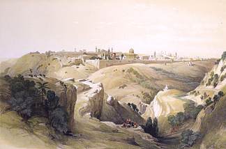 耶路撒冷从通往伯大尼的路上 Jerusalem from the Road Leading to Bethany (1833)，大卫·罗伯茨