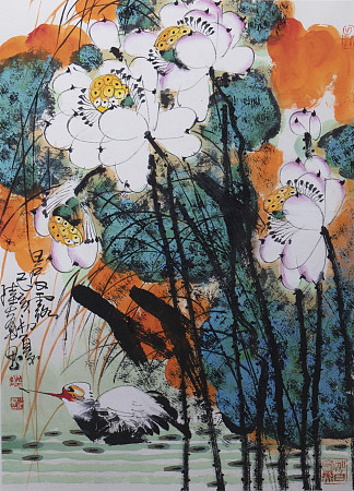 莲花池里的早晨 Morning in the lotus pond (2019)，卢大友