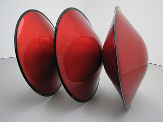 三盘红色金属片 – 黑边 Triple Disk Red Metal Flake – Black Edge (1966)，德温·瓦伦廷