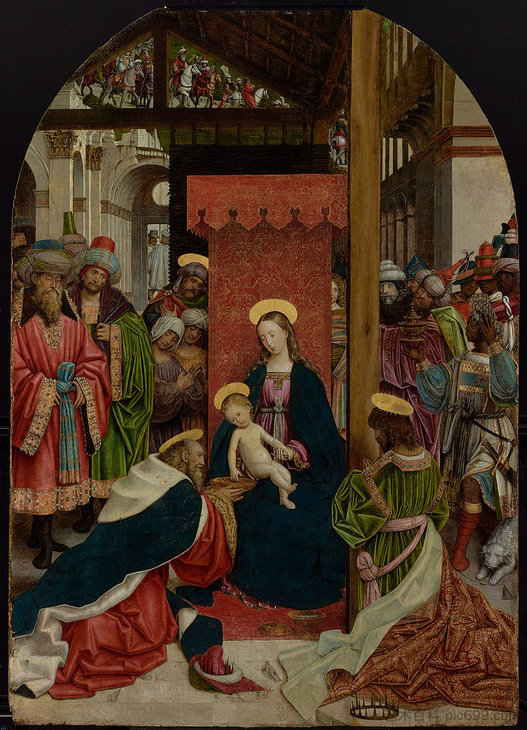 贤士的崇拜 Adoration of the Magi (c.1520)，特芬丹特·法拉利