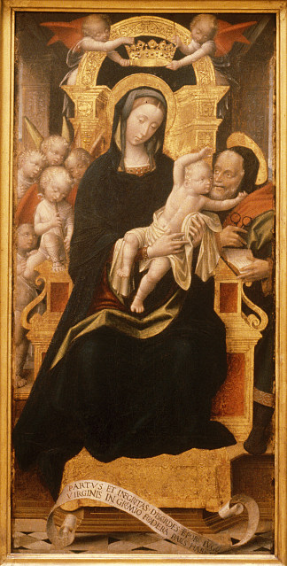 与天使的神圣家族 The Holy Family with Angels (1520)，特芬丹特·法拉利