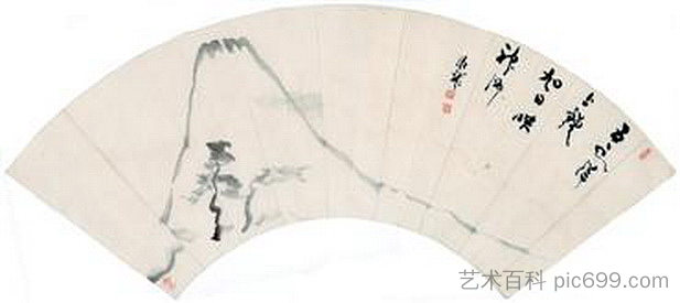 挂轴、扇子画 Hanging Scroll, Fan Painting，泥龙屈