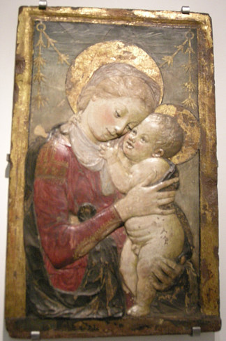 麦当娜和孩子 Madonna Col Bambino (c.1455)，Desiderio da Settignano