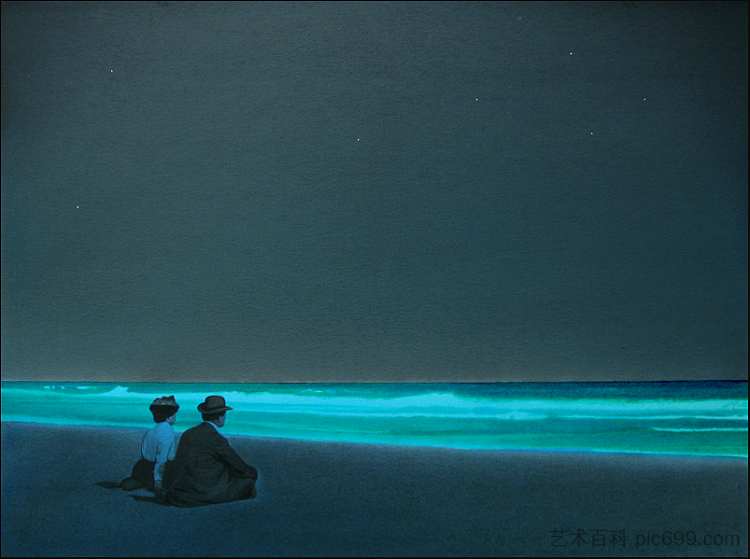 长岛岸边的两个朋友 Two Friends on the Shore of Long Island，德文·莱昂纳迪