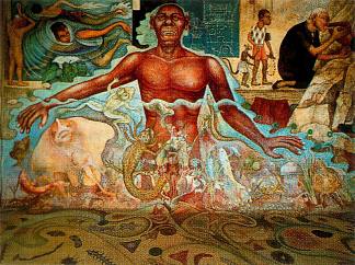 象征非洲种族的人物 Figure Symbolizing the African Race (1951)，迭戈·里维拉