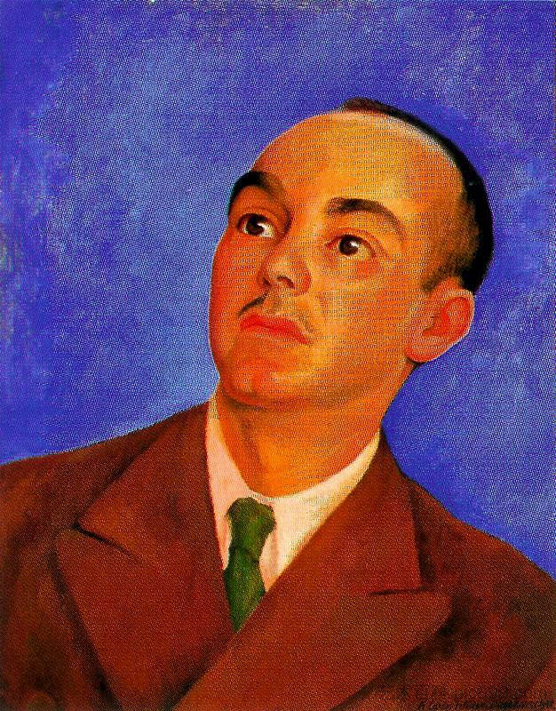 卡洛斯·佩利瑟的肖像 Portrait of Carlos Pellicer (1942)，迭戈·里维拉