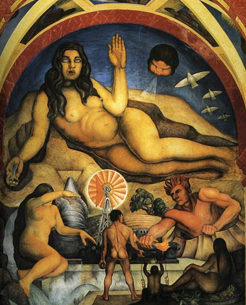 被人类控制的自然力量解放的地球 The Liberated Earth with The Powers of Nature Controlled by Man (1926 - 1927),迭戈·里维拉
