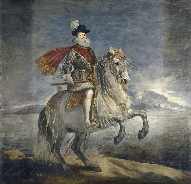 菲利普三世的马术肖像 Equestrian Portrait of Philip III (c.1634 - 1635)，迭戈·德·席尔瓦·委拉斯开兹