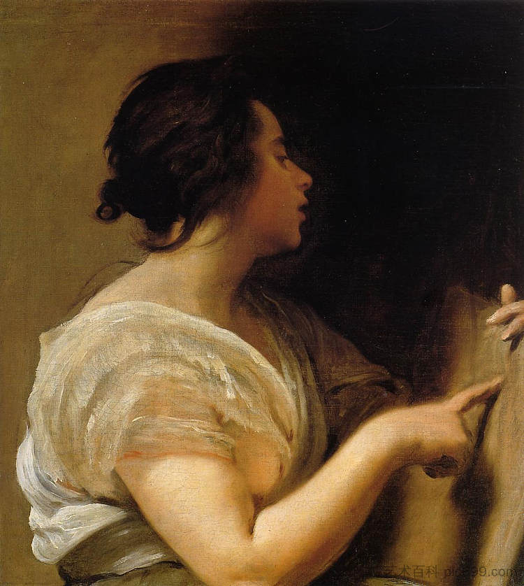蜘蛛(一个西比尔) Arachne (A Sybil) (c.1644 - c.1648),迭戈·德·席尔瓦·委拉斯开兹