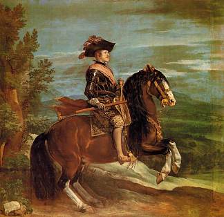 菲利普四世的马术肖像 Equestrian Portrait of Philip IV (1634 – 1635)，迭戈·德·席尔瓦·委拉斯开兹