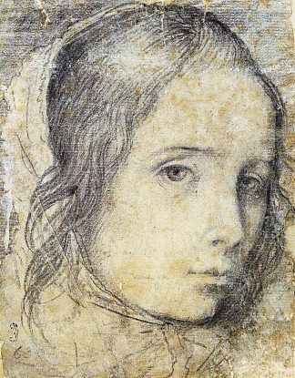 一个女孩的头 Head of a Girl (1618)，迭戈·德·席尔瓦·委拉斯开兹