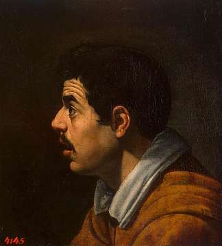 一个人的头 Head of a Man (c.1616)，迭戈·德·席尔瓦·委拉斯开兹