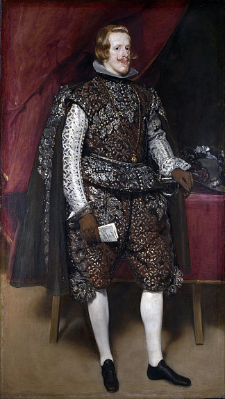 西班牙的腓力四世穿着棕色和银色 Philip IV of Spain in Brown and Silver (1631 – 1632)，迭戈·德·席尔瓦·委拉斯开兹