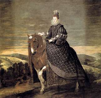 奥地利玛格丽特女王的肖像 Portrait of Queen Margaret of Austria (1634 – 1635)，迭戈·德·席尔瓦·委拉斯开兹