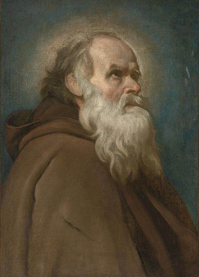 圣安东尼修道院院长 St. Anthony Abbot (c.1635 - 1638)，迭戈·德·席尔瓦·委拉斯开兹