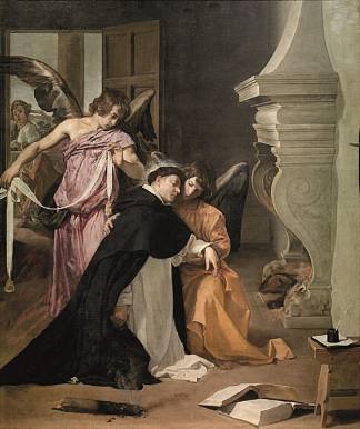 圣托马斯·阿奎那的诱惑 Temptation of St.Thomas Aquinas (c.1631 – c.1632)，迭戈·德·席尔瓦·委拉斯开兹