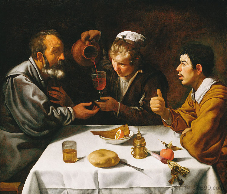 午餐 The Lunch (1620)，迭戈·德·席尔瓦·委拉斯开兹