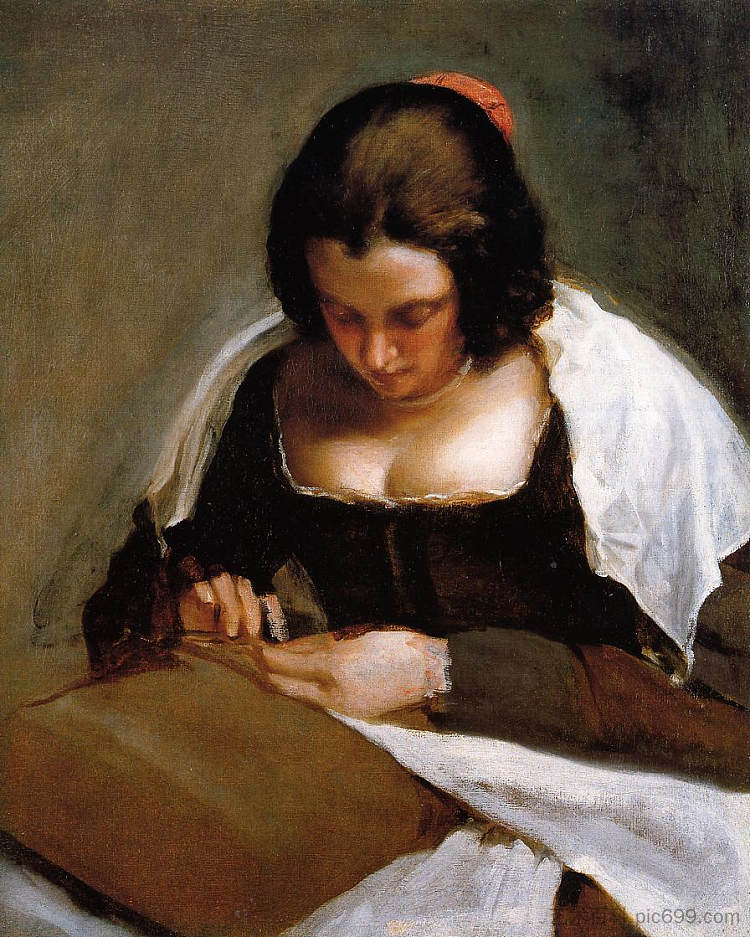 针女 The Needlewoman (c.1635 - 1643),迭戈·德·席尔瓦·委拉斯开兹