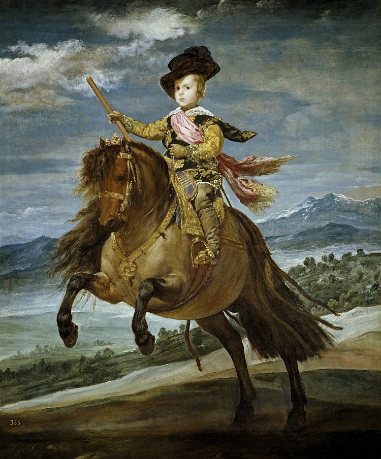 巴尔萨萨·卡洛斯王子在马背上 Prince Balthasar Carlos on horseback (1634 - 1635)，迭戈·德·席尔瓦·委拉斯开兹