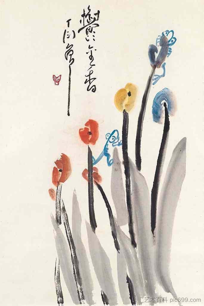 郁金香上的蝌蚪 Tadpoles on Tulips，丁彦勇