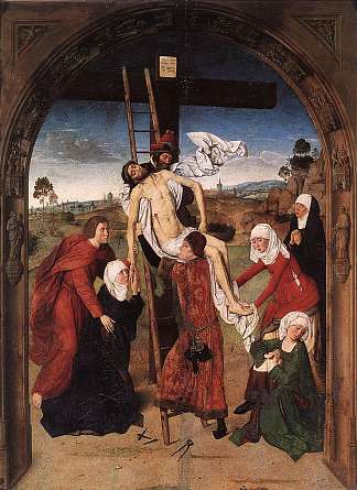 受难祭坛画（中央面板） Passion Altarpiece (central panel) (c.1455)，迪里克·布茨