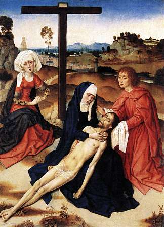 基督的哀歌 The Lamentation of Christ (c.1460)，迪里克·布茨