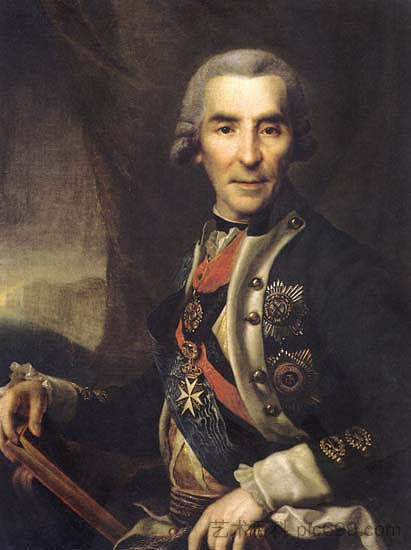 伊万·戈列尼舍夫-库图佐夫 Ivan Golenishcev-Kutuzov (c.1785)，德米特里莱维茨基