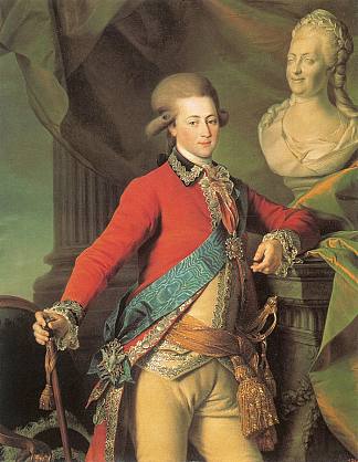 亚历山大·兰斯科伊的肖像，皇后的副官 Portrait of Alexander Lanskoy, Aide-de-camp to the Empress (1782)，德米特里莱维茨基