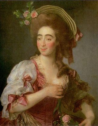 安娜·达维亚（达维亚）·贝努奇的肖像 Portrait of Anna Davia (D’Avia) Bernucci (1782)，德米特里莱维茨基