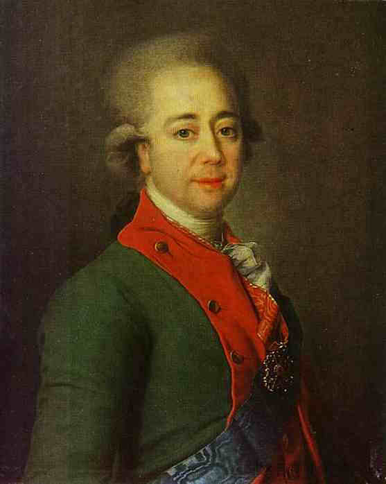 斯特罗加诺夫男爵的肖像 Portrait of Baron A. N. Stroganoff (c.1785)，德米特里莱维茨基