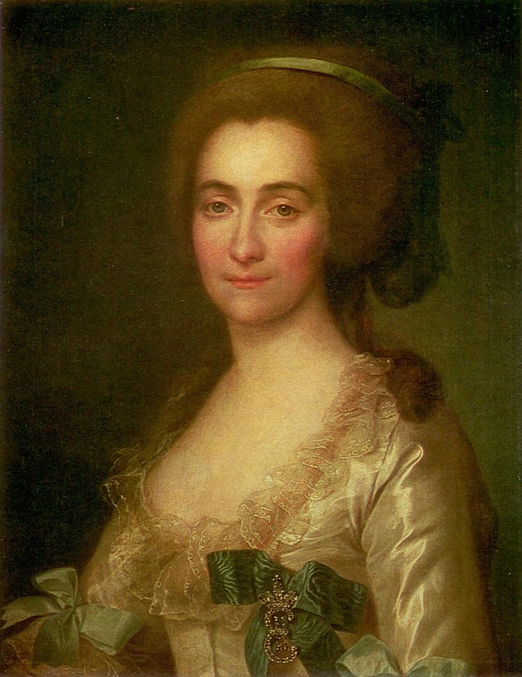 E.A.沃龙佐娃的肖像 Portrait of E. A. Vorontsova (1783)，德米特里莱维茨基