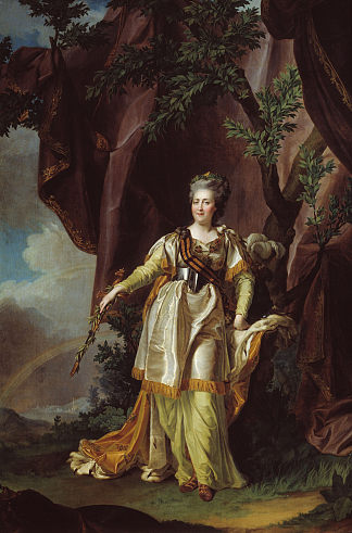 大俄罗斯女皇叶卡捷琳娜二世的肖像 Portrait of Greate russian empress Catherine II，德米特里莱维茨基