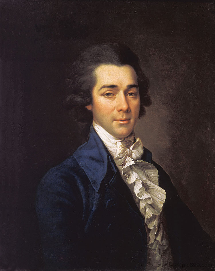 尼古拉·利沃夫的肖像 Portrait of Nikolay Lvov (1789)，德米特里莱维茨基