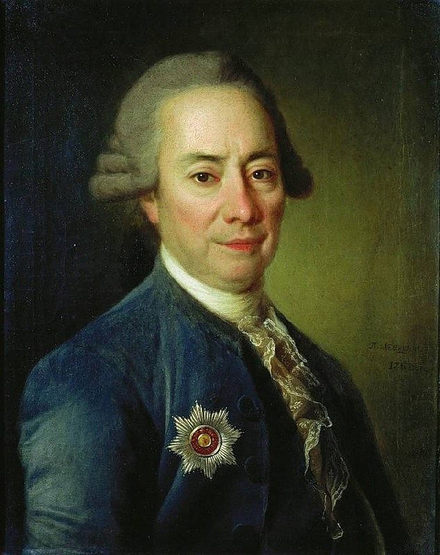 巴枯宁画像 Portrait of P. V. Bakunin (1782)，德米特里莱维茨基