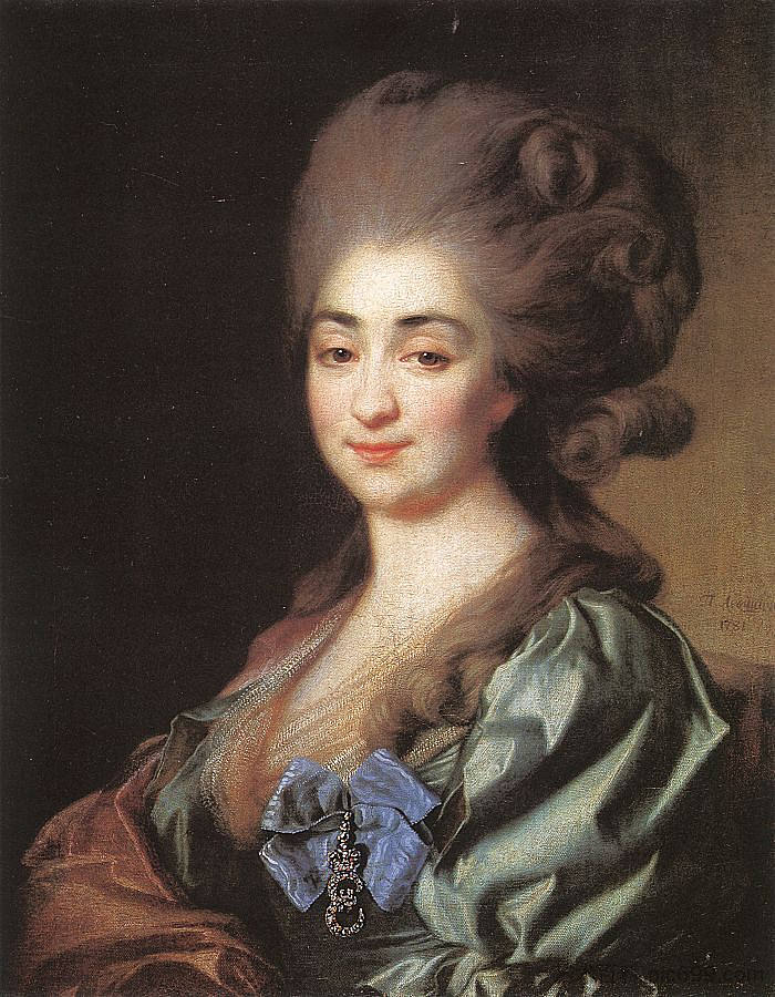 普拉斯科维亚·雷普尼娜的肖像 Portrait of Praskovia Repnina (1781)，德米特里莱维茨基