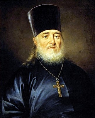牧师彼得·莱维茨基的肖像 Portrait of priest, Peter Levitzky (1812)，德米特里莱维茨基