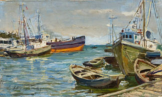 巴统港 Batumi port (1932)，德米特里·纳尔班扬
