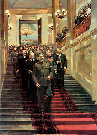 克里姆林宫的招待会，1945 年 5 月 24 日 Reception in the Kremlin, May 24, 1945 (1947)，德米特里·纳尔班扬