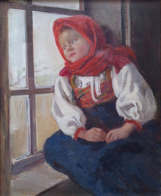 斯洛伐克女孩 Slovak girl (1933; Slovakia  )，多布里·杜波夫