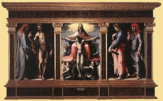 三位一体三联画 Trinity triptych (c.1513; Italy                     )，多梅尼科·贝卡富米