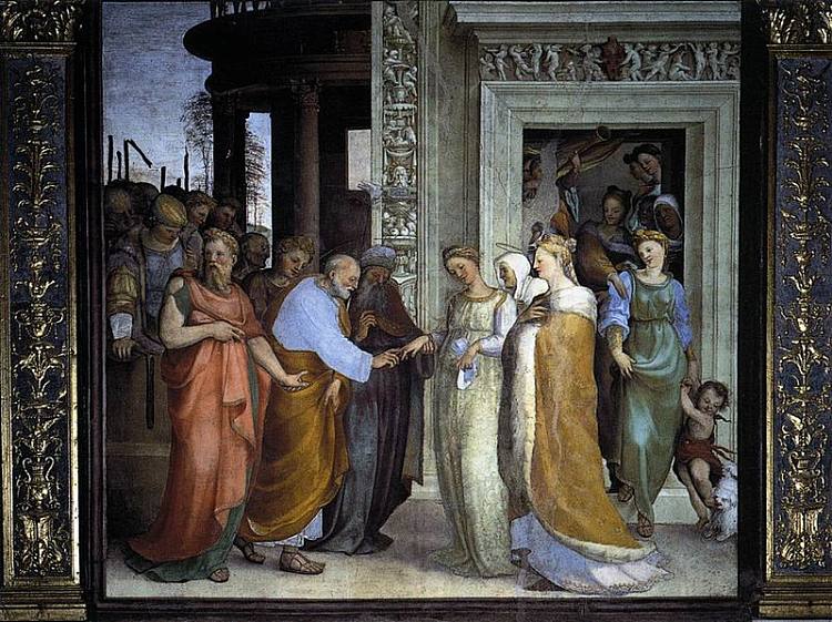 圣母的订婚 The Betrothal of the Virgin (1518; Italy  )，多梅尼科·贝卡富米