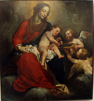 麦当娜和孩子与两个天使 madonna col bambino e due angeli，多梅尼科·菲亚斯拉