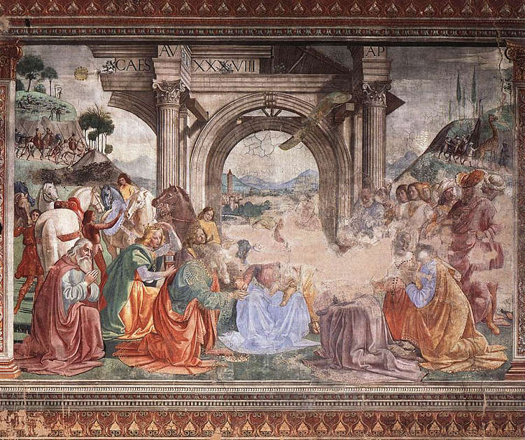 贤士的崇拜 Adoration of the Magi (1486 - 1490)，多梅尼科·基兰达约