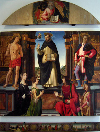 圣文森特·费雷尔祭坛画 Altarpiece of St. Vincent Ferrer，多梅尼科·基兰达约