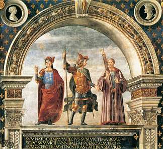 吉利大厅的装饰 Decoration of the Sala del Gigli (c.1482 – c.1484)，多梅尼科·基兰达约