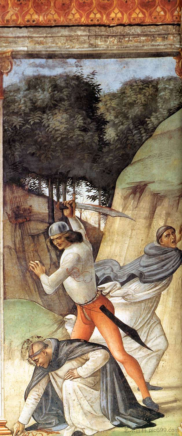 圣彼得殉道者殉难 Martyrdom of St. Peter Martyr (1486 - 1490)，多梅尼科·基兰达约